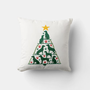 Dog Christmas Tree Shirt - Dog Christmas (4) Cushion