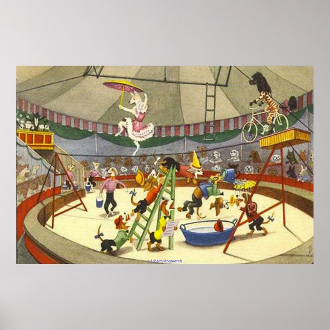 DOG CIRCUS - POSTERS & CANVAS PRINTS - WALL ART (Front)