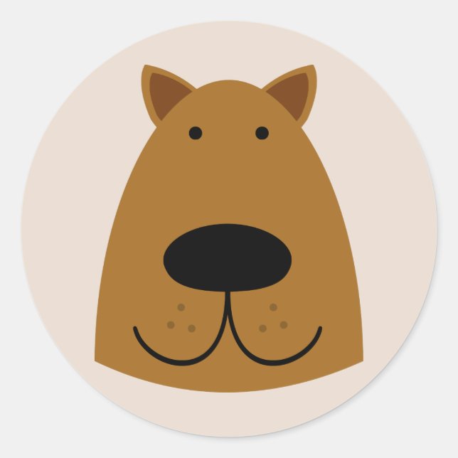 Dog Classic Round Sticker (Front)