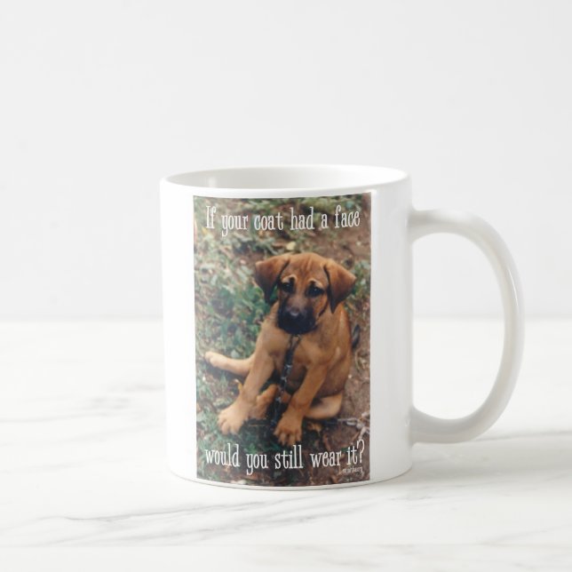 dog coat coffee mug (Right)