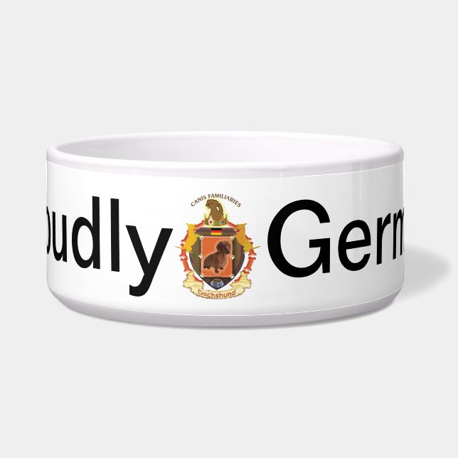 Dog Coat of Arms Bowl - Dachshund (Front)