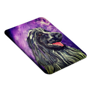 Dog Cocker Spaniel Blue Roan Painted Magnet