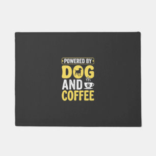 Dog Coffee Lover Powered By Design Doormat