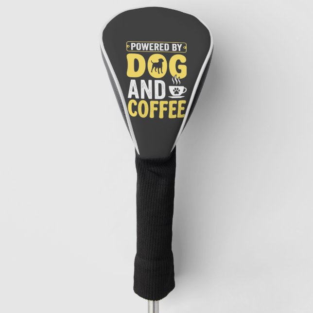 Dog Coffee Lover Powered By Design Golf Head Cover (Front)