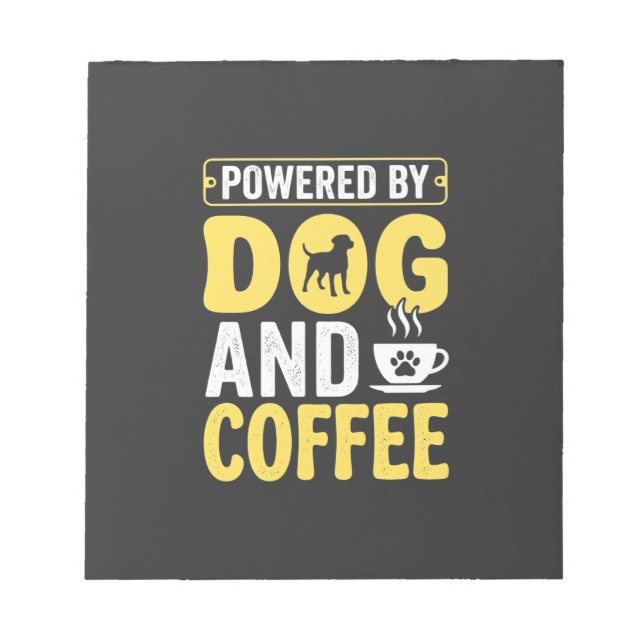 Dog Coffee Lover Powered By Design Notepad (Front)