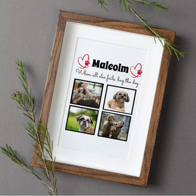 Dog collage - customised 4 photo plaque (Creator Uploaded)