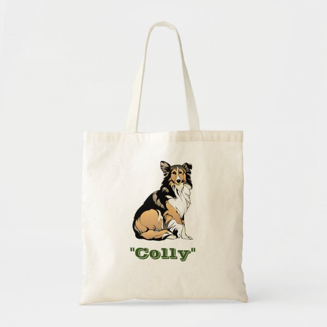 "#Dog#Colly" Tote Bag (Front)
