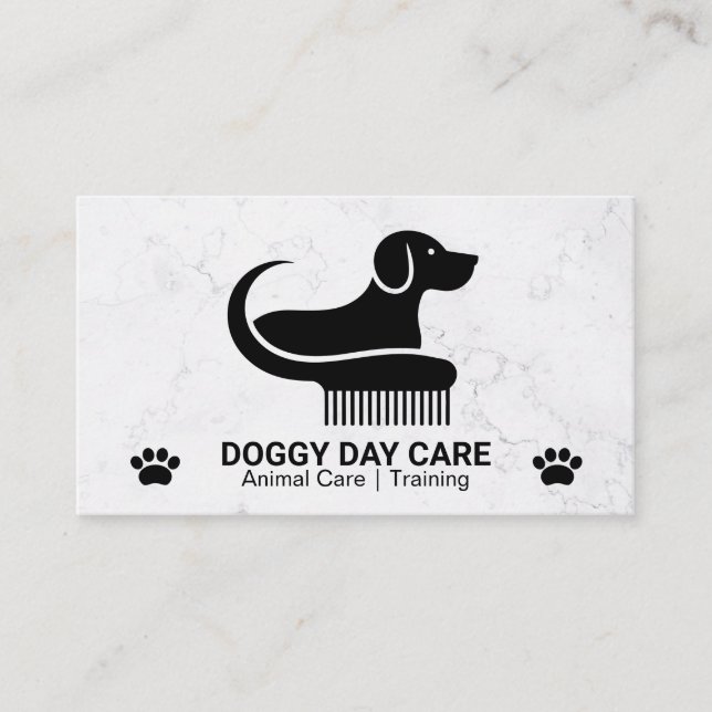 Dog Comb Logo | Paw Business Card (Front)