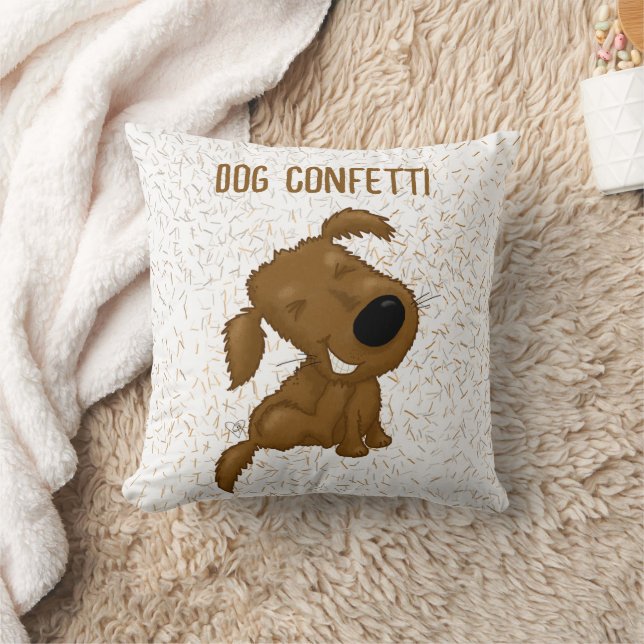 Dog Confetti Shedding Dog Cushion (Blanket)