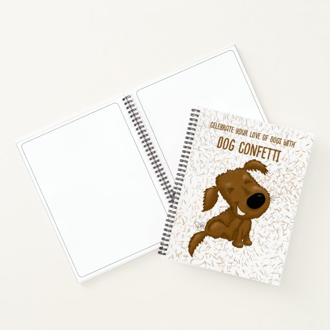 Dog Confetti Shedding Dog Notebook (Inside)