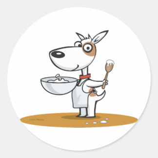 Dog Cook Classic Round Sticker