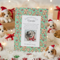 Dog Cookies Puppy's First Christmas Thank You Card