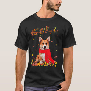 Dog Cool Corgi Autumn Thanksgiving T-Shirt