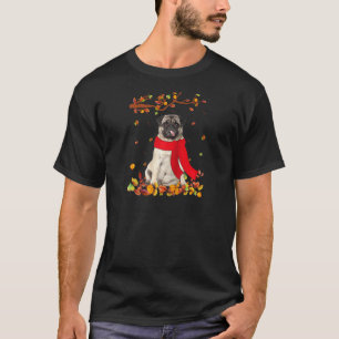 Dog Cool Pug Autumn Thanksgiving Raglan T-Shirt