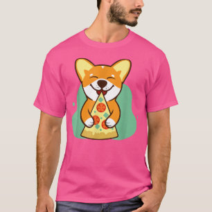 dog corgi eating pizza pet lover T-Shirt