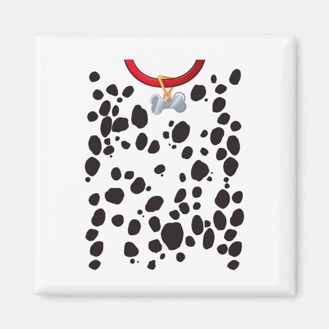 Dog Costume Dalmations Spots Puppy Print Halloween Magnet (Front)