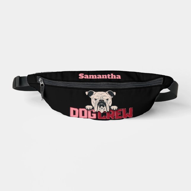 Dog Crew Bulldog Custom Bum Bags (Front)