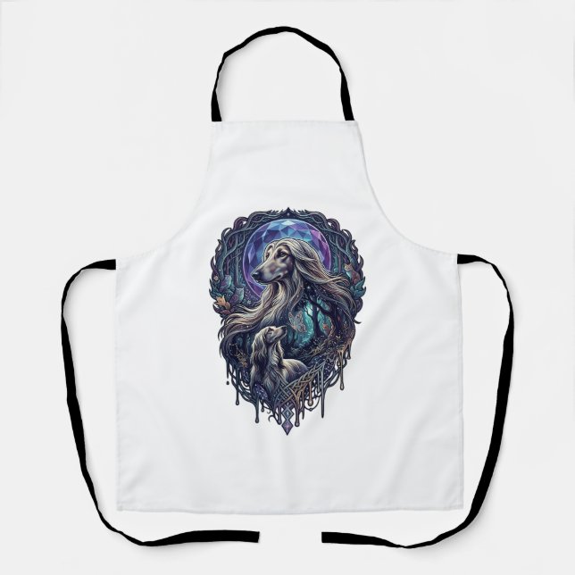 Dog Crystal Moon Enchanted Forest_1 Apron (Front)