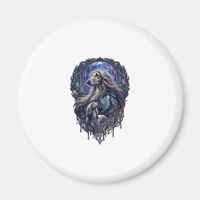Dog Crystal Moon Enchanted Forest_1 Magnet (Front)