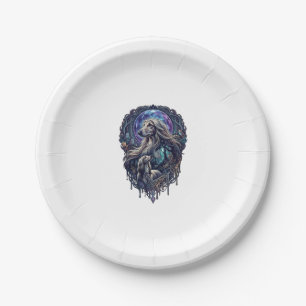 Dog Crystal Moon Enchanted Forest_1 Paper Plate