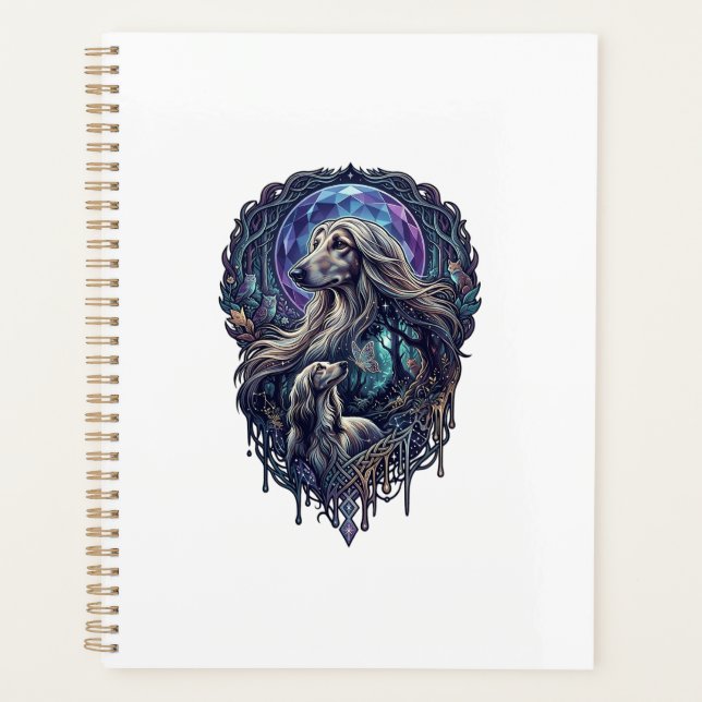 Dog Crystal Moon Enchanted Forest_1 Planner (Front)