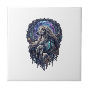 Dog Crystal Moon Enchanted Forest_1 Tile