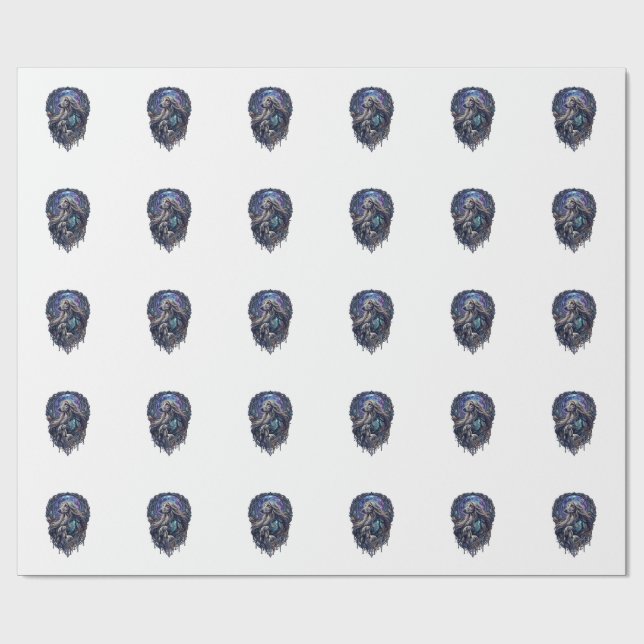 Dog Crystal Moon Enchanted Forest_1 Wrapping Paper (Flat)