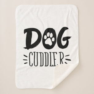 Dog Cuddler Dog Happy Cuddler Drawn Paw Sherpa Blanket