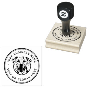 dog Custom Business Logo Large Rubber Stamp