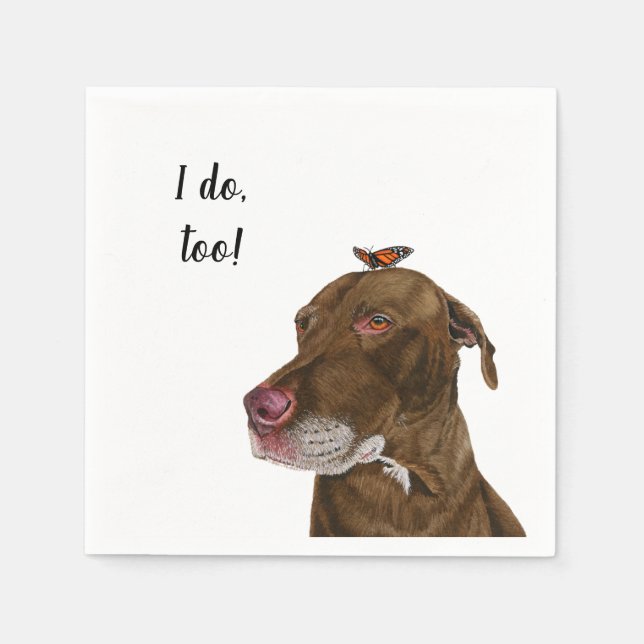 Dog Custom Cocktail Napkin (Front)