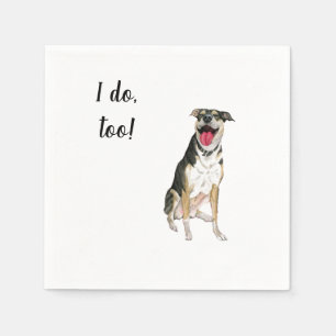 Dog Custom Cocktail Napkin for Weddings