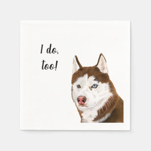 Dog Custom Cocktail Napkin for Weddings