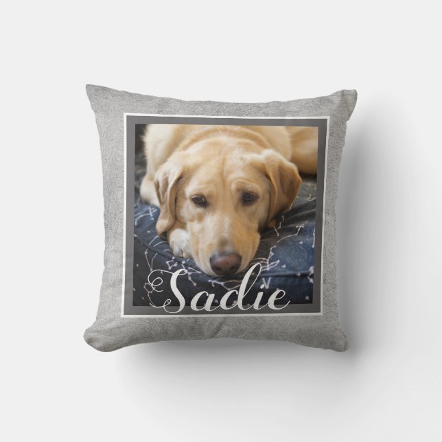 dog custom photo add your own to personalise cushion (Front)