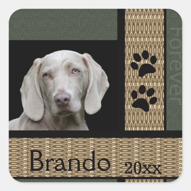 Dog Custom Photo   Square Sticker (Front)