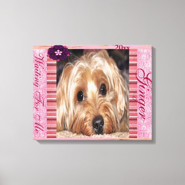 Dog Customise Photo Canvas Print (Front)