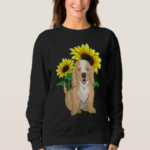 Dog  Cute Animal Pet Hippie Sunflower Cocker Spani Sweatshirt