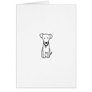 Dog - cute fun line drawing art logo design simple