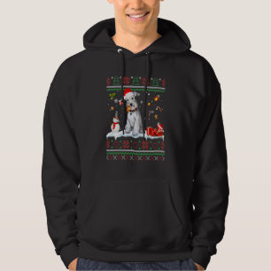 Dog Cute Miniature Schnauzer Santa Hat Ugly Hoodie