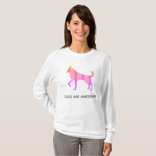 Dog - Cute Pet Pop Art, Pink Abstract Animal T-Shirt