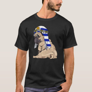 Dog Cute Pug Retro Uruguay Flag Pride T-Shirt