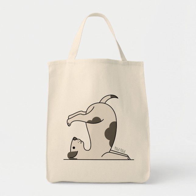 Dog - Cute Yoga Dog For Dog Lover, Yoga Lover Tote Bag (Front)
