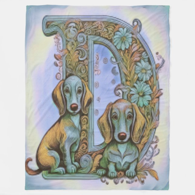 Dog D Alfabet  Fleece Blanket (Front)