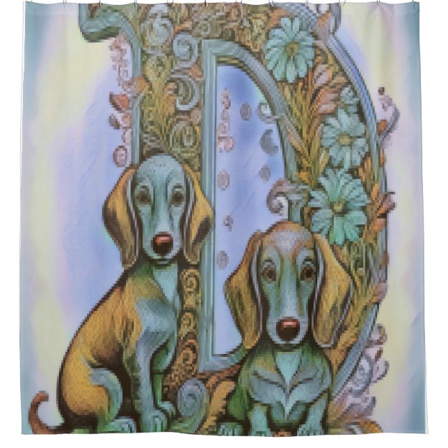 Dog D Alfabet  Shower Curtain (Front)