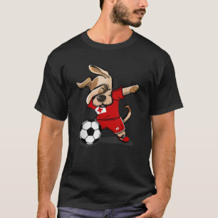 Dog Dabbing Soccer Tonga Jersey Tongan Football Sh T-Shirt