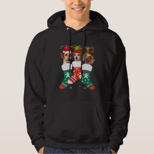 Dog Dachshund Christmas Socks Xmas Pajama Pet Pup Hoodie