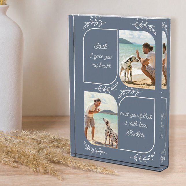 Dog Dad 2 Vertical Photo Loving Words Personalised (Creator Uploaded)