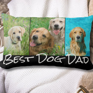 Dog Dad 3 Photo Collage  Lumbar Cushion