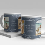 Dog Dad 3 Vertical Photo Loving Words Personalised Large Coffee Mug<br><div class="desc">Giant photo gift mug for a dog dad from man's best friend - or it's just as easy to personalise for any other close friend or relation. The photo template displays 3 of your favourite photos in vertical format with rounded corners. Lettered with loving wording in clear, handwritten script, which...</div>