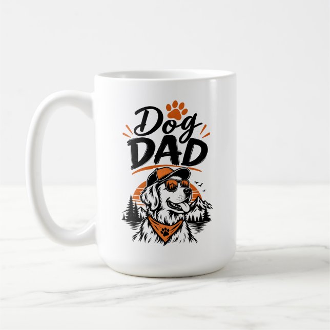 Dog Dad Adventure | Mountain Dog Lover Coffee Mug (Left)