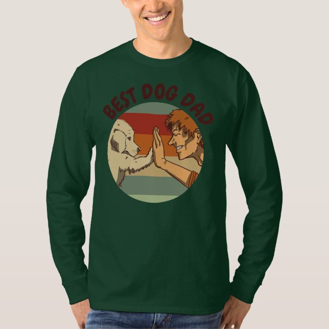 Dog Dad Best Doggy Father's Day  T-Shirt (Front)